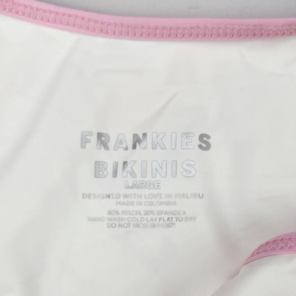 NWT FRANKIE'S BIKINIS Dove Swim Bottom Size Large Painted Petals - Picture 5 of 7